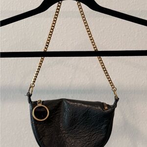 Charles & Keith Black Crossbody Bag with Gold Chain